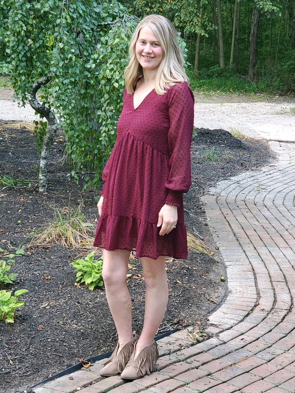 Cabernet Chiffon Dress